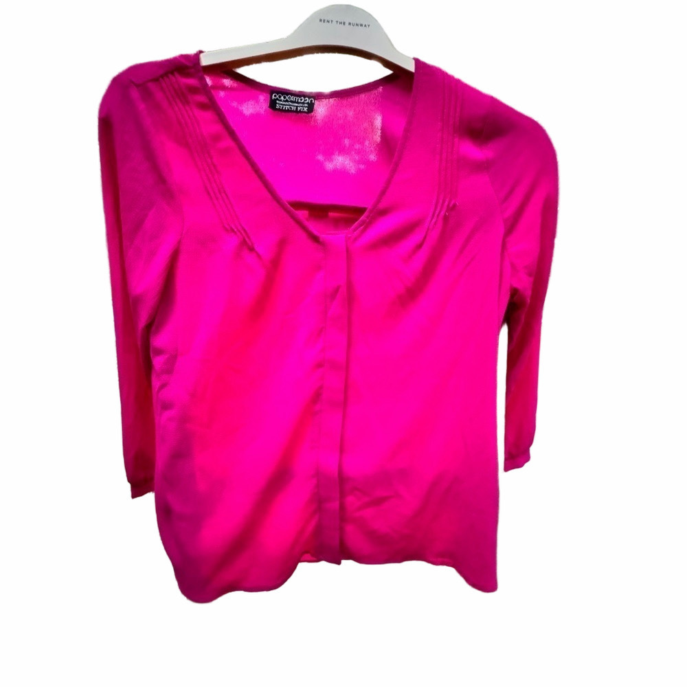 NWOT paper moon by stitch fix magenta blouse Size XS